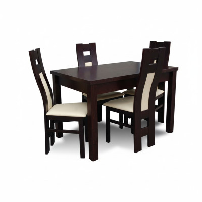 Ensemble suite de salle à manger classique Table moderne 4 chaises Chaise neuve 5 pièces 70x120