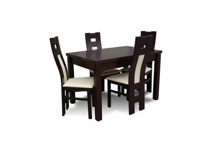 Ensemble suite de salle à manger classique Table moderne 4 chaises Chaise neuve 5 pièces 70x120