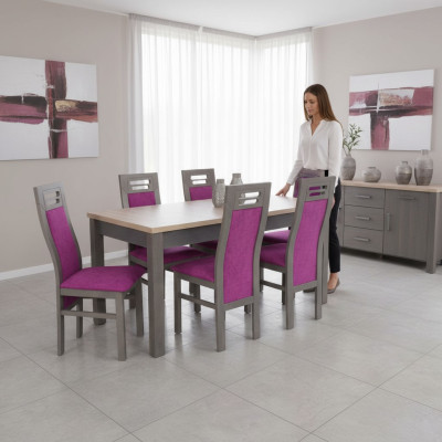 Table à manger en bois Salle à manger Ensemble de 6 chaises Chaises modernes Ensemble de meubles
