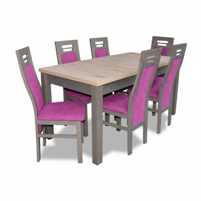 Table à manger en bois Salle à manger Ensemble de 6 chaises Chaises modernes Ensemble de meubles