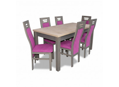 Table à manger en bois Salle à manger Ensemble de 6 chaises Chaises modernes Ensemble de meubles