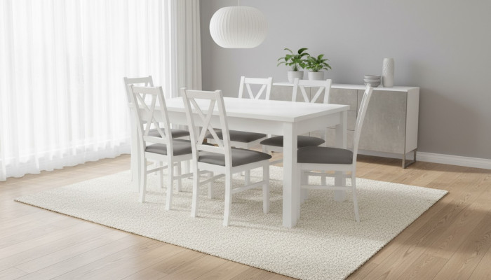 Table à manger 6 Chaises Chaise Salle à manger Suite Fauteuils Tables Table S18-L 7 pièces.