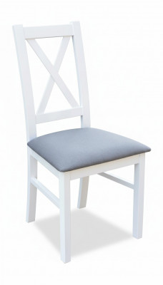 Set 1x Chaise en bois massif Chaise de salle à manger Chaise rembourrée en tissu Chaise de salle à manger Gastro neuve