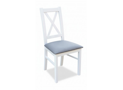 Set 1x Chaise en bois massif Chaise de salle à manger Chaise rembourrée en tissu Chaise de salle à manger Gastro neuve