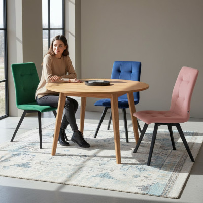 Chaise Grise Design Salle de séjour Salle à manger Bois Chaises Rembourrage Fauteuil Design nouveau