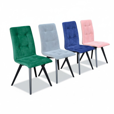 Chaise Grise Design Salle de séjour Salle à manger Bois Chaises Rembourrage Fauteuil Design nouveau