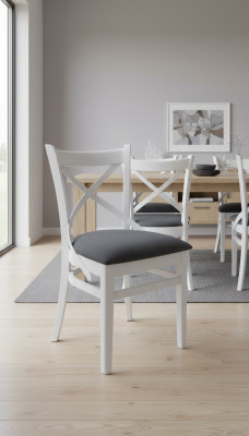 Chaises Fauteuils Design Mobilier de luxe Chaises de salle à manger Bois Textile chaise en bois nouvelle!