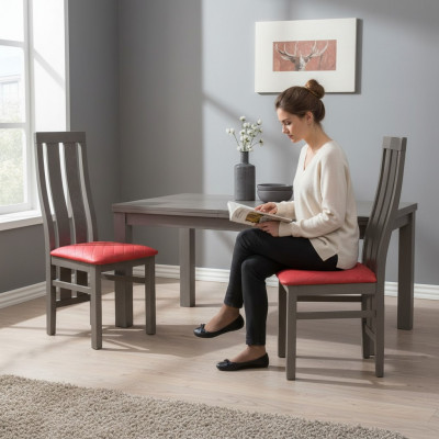 Chaises de salle à manger bleues Chaises de design Meubles de luxe Design Fauteuils Coussins de siège neufs!