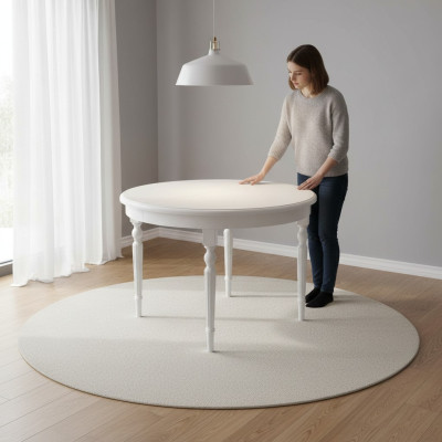Conception Table à manger Table en bois Salle à manger Meubles Tables rondes en bois massif Moderne Nouvelle