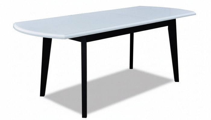 Tables Design Table Table en bois Salle à manger Meubles de luxe Blanc Noir 80x160/200 cm
