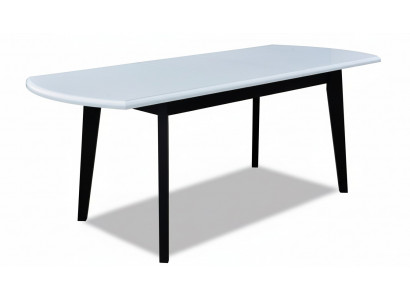 Tables Design Table Table en bois Salle à manger Meubles de luxe Blanc Noir 80x160/200 cm