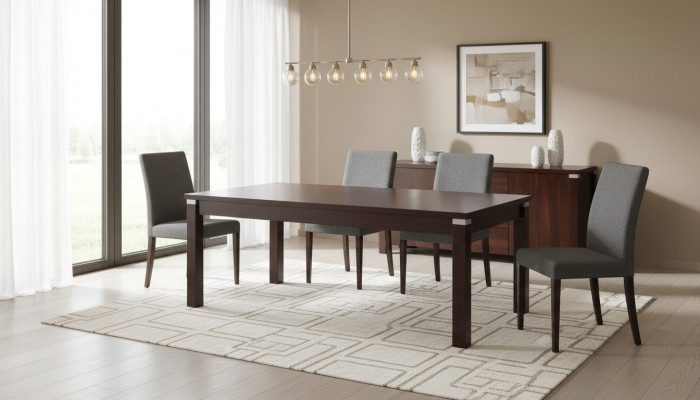 Table à manger design Mobilier de luxe Tables en bois Cuisine Salon 100x250/350 table en bois