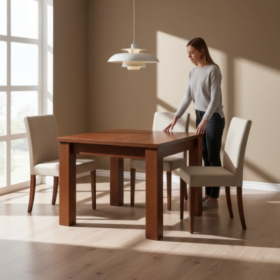 Table de salle à manger de luxe Tables de conférence Mobilier de luxe Bois 90x90 / 330cm xxl neuf