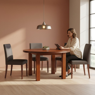 Table à manger Salle à manger Salon Bois Moderne Tables 100/140cm Extensible neuf