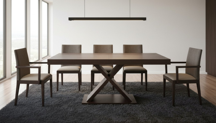 Conception Table à manger Table en bois Salle à manger Table de salon Tables 160/210cm neuf