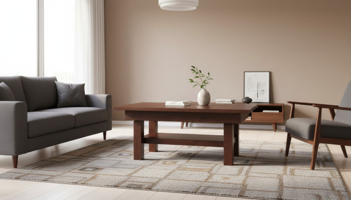 Table à manger Table Salle à manger Salon Bois Design Chaises S37 80x130 / 170cm Meubles