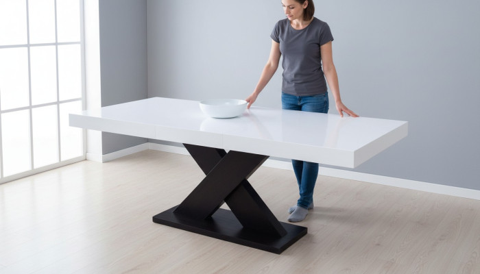 Tischgruppe Esstisch Speisezimmer Wohnzimmer Suite Holz Design Stühle Esstische