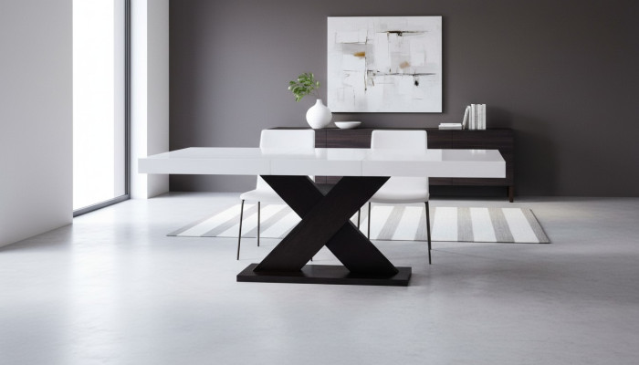 Tischgruppe Esstisch Speisezimmer Wohnzimmer Suite Holz Design Stühle Esstische