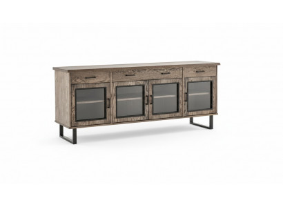 Vitrine Buffet en verre Armoire Commode Armoires hautes Meubles en bois massif Commodes