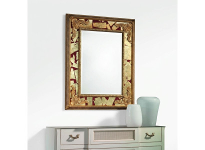 Miroir mural classique r Designer Miroir Baroque Rococo 93x153cm Cadre en bois neuf