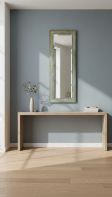 Miroir mural classique Cadre en bois Miroir Meuble 180x90 Miroir suspendu Salon