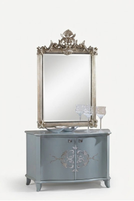 Miroir mural moderne de designer grand, cadre en bois véritable, miroir suspendu, mobilier de luxe.