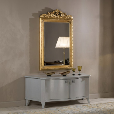 Cadre en verre mur classique r Miroir mural Cadre en bois Meuble miroir neuf 133x81cm