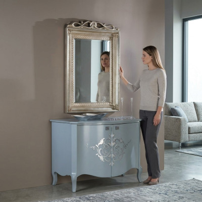 Miroir mural classique en bois Cadre miroir Meubles neufs 90x135 Cadre en verre mural