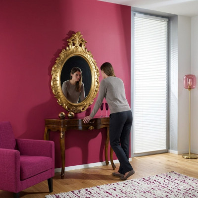 Miroir mural de luxe classique r Designer miroir baroque rococo 88x133cm Cadre en bois nouveau