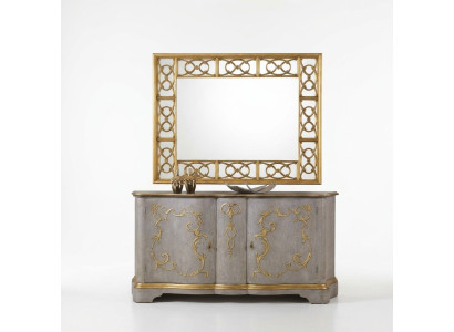 Miroir mural classique r Designer Miroir baroque Rococo 150x114cm Cadre en bois