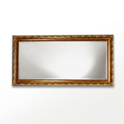 Miroir Bois véritable Cadre en bois fait main Miroir mural Cadre en bois 181x91 Baroque