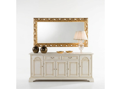 Miroir mural Cadre Or Verre Salon 96x186 Miroir Salon Mobilier Suspendu