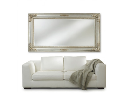 Miroir mural miroir antique Baroque en bois ancien 187x97 Miroir suspendu Cadre de meuble
