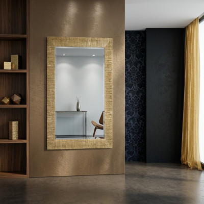Miroir murale classique grand miroir cadre en bois réel miroir suspendu baroque nouveau