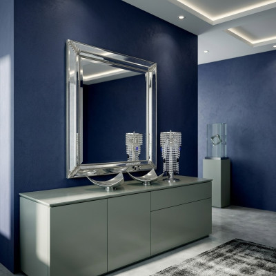 Miroir mural classique en bois avec cadre antique style miroir baroque mobilier italien neuf