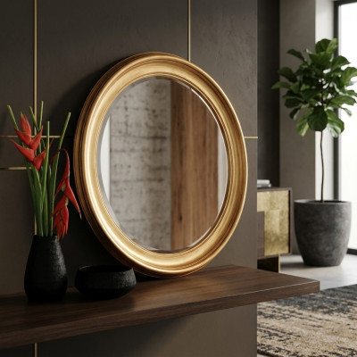 Miroir Miroir mural Miroir de couloir Miroir de salle de bain Blanc Moderne Bois Miroir de décoration murale