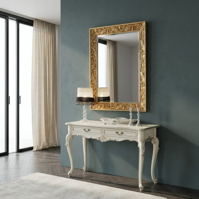 Miroir de design italien Meuble Buffet 93x183cm Baroque Rococo