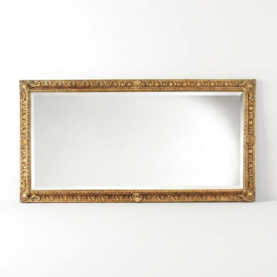 Miroir mural cadre en bois Cadre de miroir Design Rococo Baroque Mobilier de salon nouveau