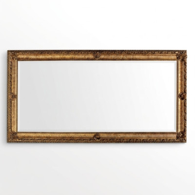 Grand miroir mural xxl de style baroque royal de design de meubles rococo en bois avec cadre de 181x91