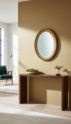 Miroir mural classique par designer Miroir ovale Miroir ovale Baroque Rococo 68x88cm