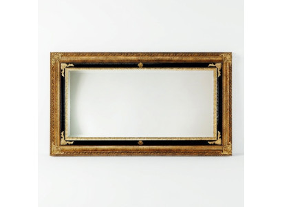 Miroir mural classique avec cadre en bois Meuble miroir 107x197 Cadre en verre doré pour mur