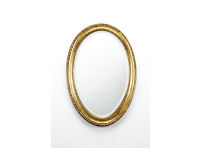 Méduse Miroir ovale Design de salle de bain Miroir mural rond Cadre en bois baroque rococo rond