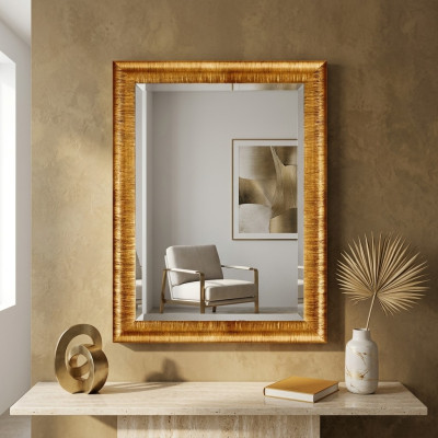 Miroir Miroir mural Miroir d'entrée Salle de bain Couloir Décoration en bois Miroir mural Meubles