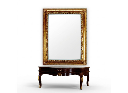 Miroir mural Design xxl Miroir mural en bois massif Miroir suspendu Meubles de luxe Baroque