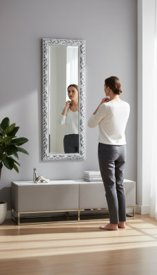 Miroir mural Décoration Meubles Salon Ameublement Miroir mural 83x177cm neuf