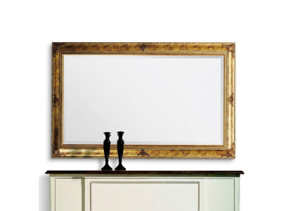 Miroir mural Cadre en bois Miroir suspendu Miroir doré Miroir mural Salon nouveau