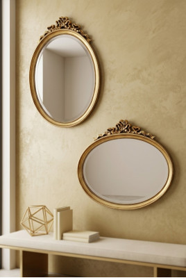 Miroir Classic r Designer Grand miroir mural Rétro Baroque Rococo Or SP7630