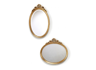 Miroir mural ovale de 67x77cm au design classique r Miroir suspendu rococo baroque