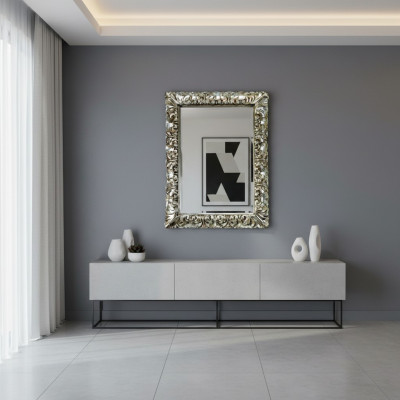 Classique r Grand Miroir Miroir mural Miroir suspendu Cadre en bois Portemanteau SP6890