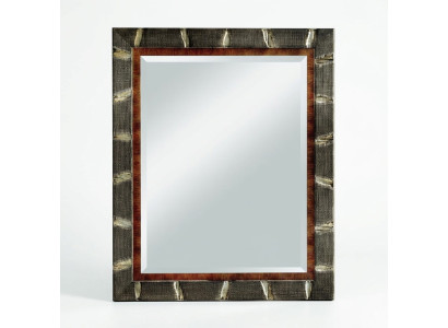 Miroir mural moderne de grande taille Cadre de vrai bois Miroir suspendu Meuble de luxe